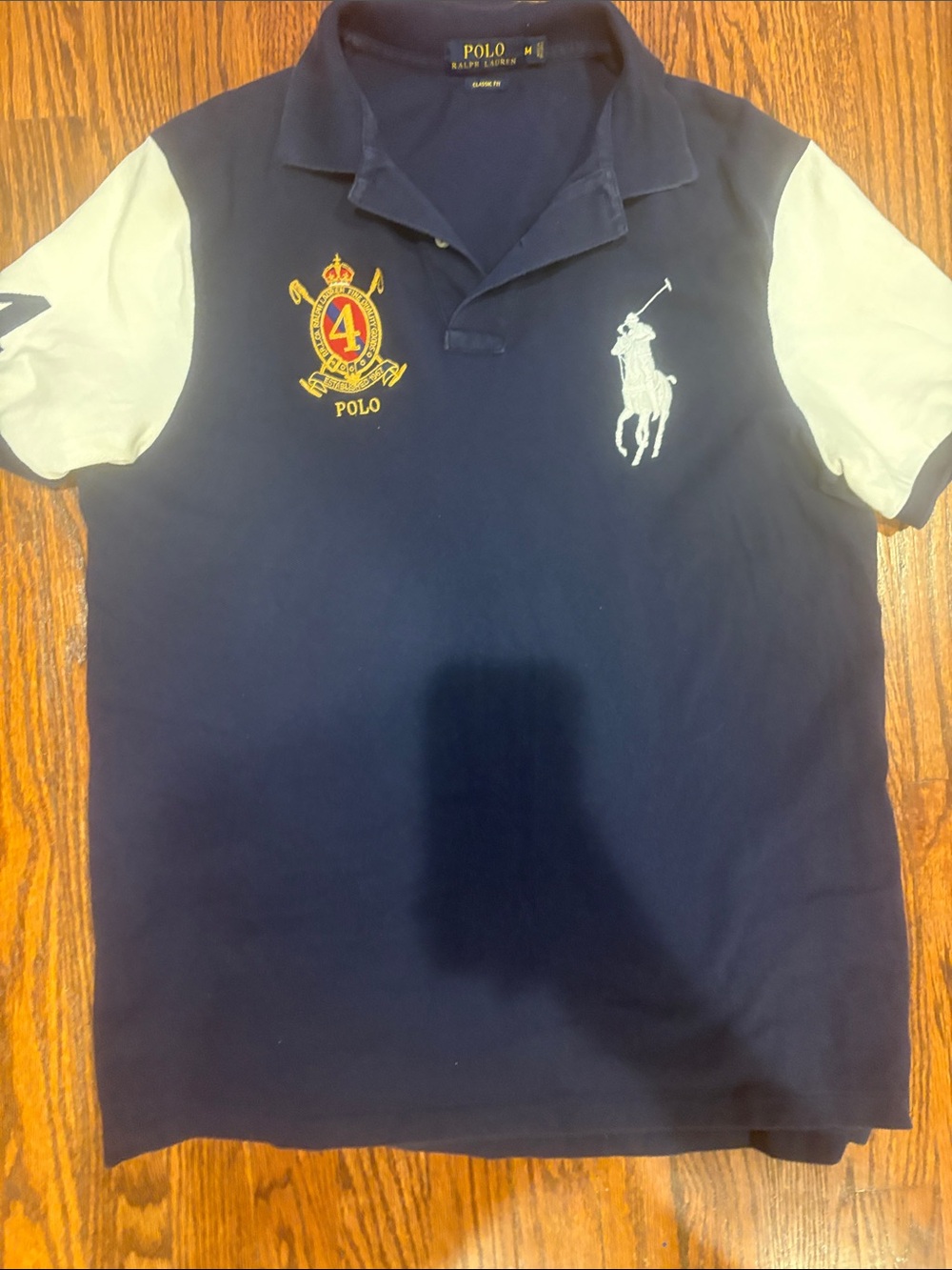 Polo by Ralph Lauren Navy with White Sleeves Crest Polo
